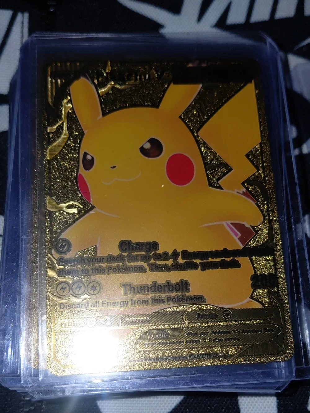 Pikachu Gold Collectible Trading Card